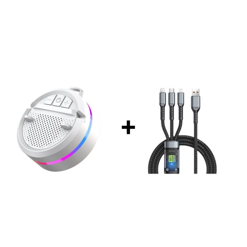 Portable Bluetooth Speaker with RGB Lights & Phone Stand