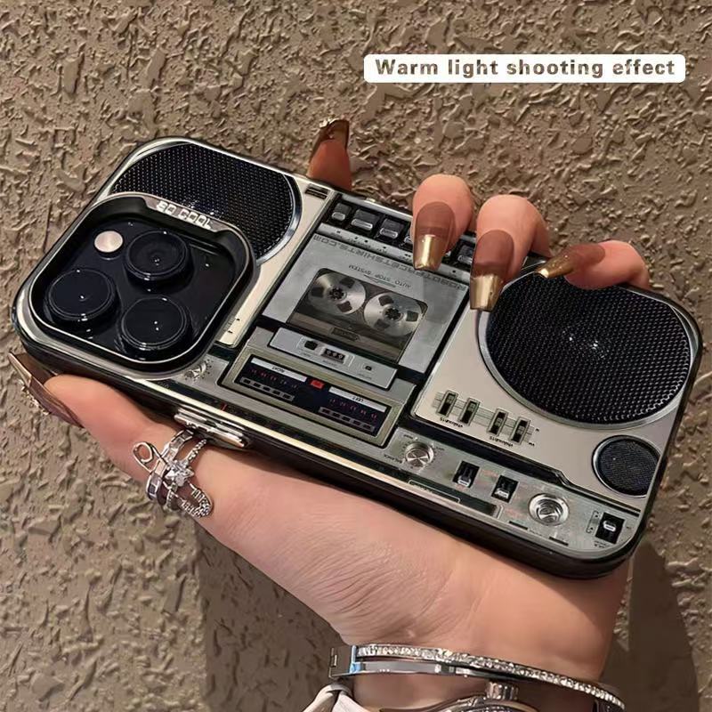 🔥Hot Sale 50% off🌟📼 Retro Cassette Player Pattern Silicone Phone Case Applicable to the iPhone/Galaxy series