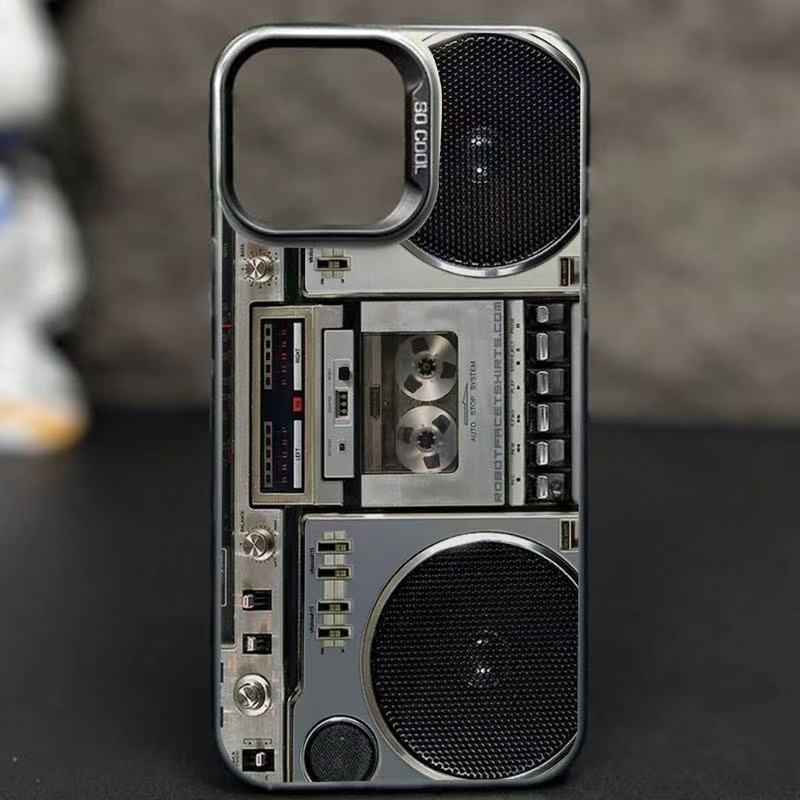 🔥Hot Sale 50% off🌟📼 Retro Cassette Player Pattern Silicone Phone Case Applicable to the iPhone/Galaxy series